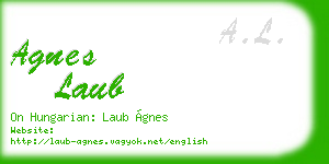 agnes laub business card